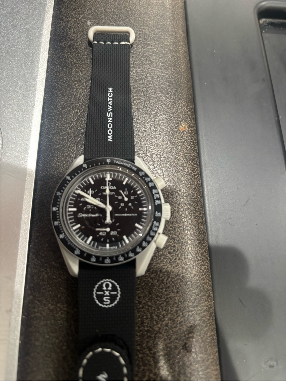 Swatch Watch Black Fabric Strap Watch